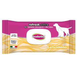 INODORINA Refresh Extra, Servetele Umede Pentru Caini si Pisici, Parfum de Mir Oriental, 40buc