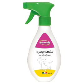 INODORINA Scudo, Spray Antiparazitar, cu Ulei de Neem si Aloe Vera, Pentru Caini si Pisici, 250ml