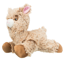 Jucarie Caini, Alpaca din Plus Maro, Fara Sunet, 22cm