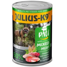 JULIUS K9 DOG, Conserve Hrana Umeda Pentru Caini, Pate cu Mix de Carne, 400g