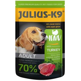 JULIUS K9 DOG, Plic Hrana Umeda Pentru Caini, Pate cu Curcan in Aspic, 125g