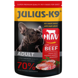JULIUS K9 DOG, Plic Hrana Umeda Pentru Caini, Pate cu Vita in Aspic, 125g