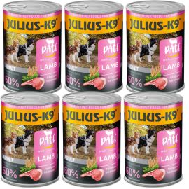 JULIUS K9 DOG, Set Conserve Hrana Umeda Pentru Caini, Pate cu Miel, 6x400g