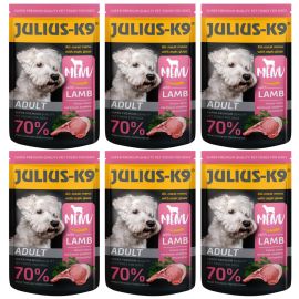 JULIUS K9 DOG, Set Plicuri Hrana Umeda Pentru Caini, Pate cu Miel in Aspic, 6x125g