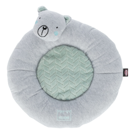 JUNIOR Saltea Pentru Pui de Catel, Matlasata, Subtire, Gri cu Verde Menta, 40cm