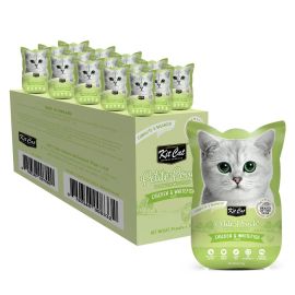 KIT CAT Petit Pouch, Bax Plicuri Hrana Umeda Pentru Pisici, Pui si Biban in Aspic, 24x70g