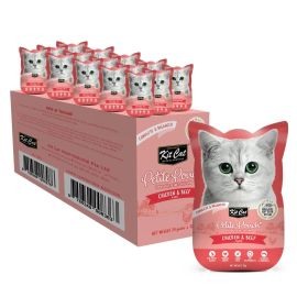 KIT CAT Petit Pouch, Bax Plicuri Hrana Umeda Pentru Pisici, Pui si Vita in Aspic, 24x70g