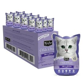 KIT CAT Petit Pouch, Bax Plicuri Hrana Umeda Pentru Pisici, Ton si Pui in Aspic, 24x70g