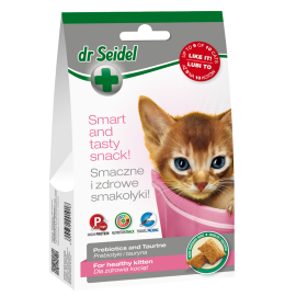 Dr. SEIDEL Kitten, Recompense Pentru Pui de Pisica, cu Prebiotice si Taurina, Pentru Crestere si Dezvoltare Sanatoasa, 50g