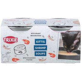 KITTIS, Set Conserve Hrana Umeda Pentru Pisici, Supa de Creveti, 4x80g