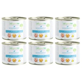 OrganicVet Veterinary Feline Gastrointestinal, Set Diete Umede Pentru Pisici cu Tulburari Gastrointestinale, 6x200g