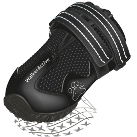 TRIXIE WALKER ACTIVE BOOTS, Pantofi Protectori cu Talpa Robusta Pentru Caini, Marime M, 2buc
