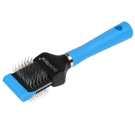 SHOW TECH+ Flex Groom Single Firm, Perie Slicker Profesionala Dubla, Cap Flexibil, Caini si Pisici cu Blana Deasa | Dubla sau Sarmoasa