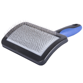 SHOW TECH Universal Soft Slicker Medium, Perie Profesionala Caini, Talie Medie, Pini Flexibili, Orice Tip de Blana