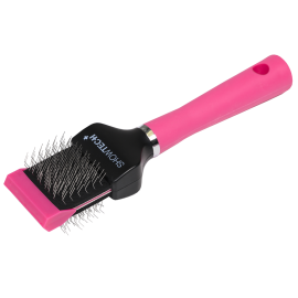 SHOW TECH+ Flex Groom Single Soft, Perie Slicker Profesionala Dubla, Cap Flexibil, Caini si Pisici cu Blana Moale, Fina sau Delicata 