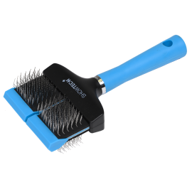 SHOW TECH+ Flex Groom Double Firm, Perie Slicker Profesionala Dubla, Cap Flexibil, Caini Talie Medie sau Mare cu Blana Deasa | Groasa | Blana Dubla sau Dificila