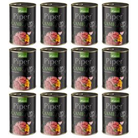 PIPER Dog Adult, cu Vanat si Dovleac, Set Conserve Hrana Umeda Pentru Caini 12x400g