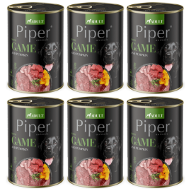 PIPER Dog Adult, cu Vanat si Dovleac, Set Conserve Hrana Umeda Pentru Caini 6x400g
