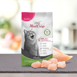 PLATINUM MeatCrisp Sterilised Adult, cu Pui, Hrana Uscata Pentru Pisici Sterilizate | Castrate, 1.5kg