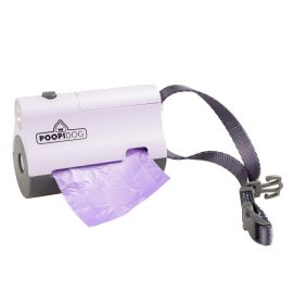 POOPIDOG Dispenser Mov, cu Lanterna LED, Pentru Pungi Igienice Caini