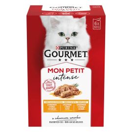 PURINA Gourmet Mon Petit, cu Pui, Rata si Curcan, Multipack Plicuri Hrana Umeda Pisici, 6x50g
