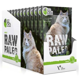RAW PALEO Adult, Vanat, Plic Hrana Umeda Monoproteica, Fara Cereale, Pisica (pateu), 100g