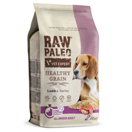 RAW PALEO Healty Grain Adult, Hrana Uscata Monoproteica, cu Miel, Pentru Caini Adulti, 2kg
