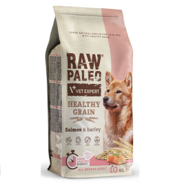 RAW PALEO Healty Grain Adult, Hrana Uscata Monoproteica, cu Somon, Pentru Caini Adulti, 10kg