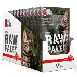RAW PALEO Kitten, Vita, Plic Hrana Umeda Monoproteica, Fara Cereale, Pisica Junior (pateu), 100g