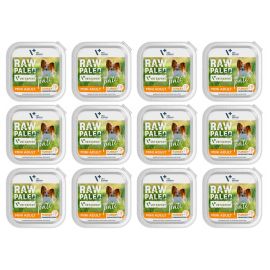 RAW PALEO Pate, cu Curcan, Set Conserve Hrana Umeda Monoproteica Pentru Caini Adulti, 12x150g