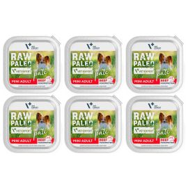 RAW PALEO Pate, cu Vita, Set Conserve Hrana Umeda Monoproteica Pentru Caini Adulti, 6x150g