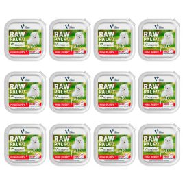 RAW PALEO Pate Mini Puppy, cu Vita, Set Conserve Hrana Umeda Monoproteica Pentru Caini Juniori, 12x150g
