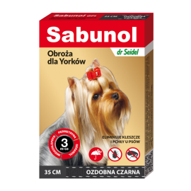 SABUNOL GPI Black Zgarda Antiparazitara, Protectie 3 Luni, Pentru Caini Talie Mica 2-10kg | 35cm
