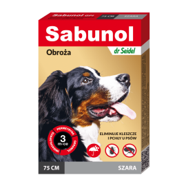 SABUNOL GPI Grey Zgarda Antiparazitara, Protectie 3 Luni, Pentru Caini Talie Mare 25-50kg |75cm