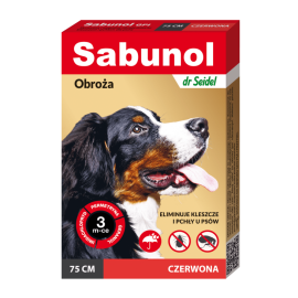 SABUNOL GPI Red Zgarda Antiparazitara, Protectie 3 Luni, Pentru Caini Talie Mare 25-50kg |75cm