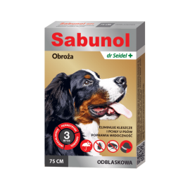 SABUNOL GPI Reflective Zgarda Antiparazitara Reflectorizanta, Protectie 3 Luni, Pentru Caini Talie Mare 25-50kg | 75cm