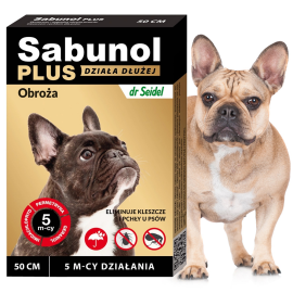 SABUNOL PLUS Zgarda Antiparazitara, Protectie 5 Luni, Pentru Caini Talie Medie 10-25kg | 50cm