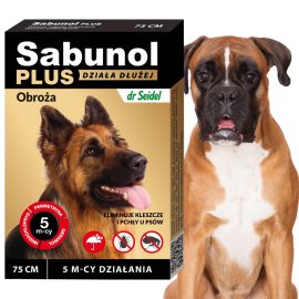 SABUNOL PLUS Zgarda Antiparazitara, Protectie 5 Luni, Pentru Caini Talie Mare Peste 25kg | 75cm
