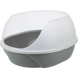 SIMAO Litiera Pentru Pisici, Gri, cu Margini Inalte, 58x48x30cm (inaltime maxima)