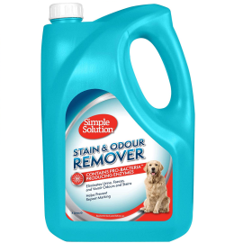 SIMPLE SOLUTION Stain & Odor Remover, Solutie Indepartat Pete si Mirosuri Caine 4Litri