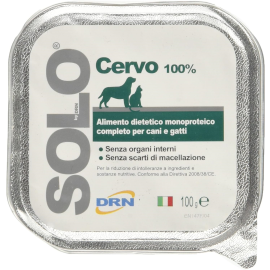 SOLO DRN, cu Cerb, Hrana  Umeda Dietetica Monoproteica Pentru Caini si Pisici, 100g