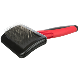 TRIXIE Perie Slicker M cu Pini Moi Flexibili Pentru Ingrijire Delicata Orice Tip de Blana 9x16cm