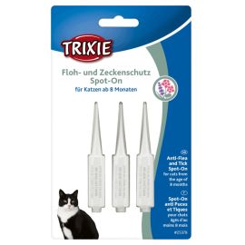 TRIXIE Pipete Antiparazitare Naturale Spot On Pentru Pisici Peste 8 Luni, 3x1ml