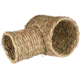 Tunel din Iarba Impletita Pentru Cobai, Iepuri si Alte Rozatoare, 50x30x25cm