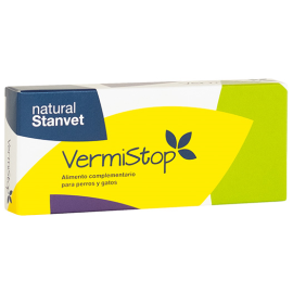 VERMISTOP Tablete Antiparazitare, cu Extracte Naturale din Plante, Pentru Caini si Pisici, 20 tablete