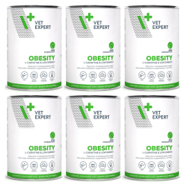VETEXPERT VETERINARY DIETS Obesity, Set Conserve Hrana Umeda Caini, Controlul Greutatii, 6x400g