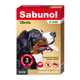 SABUNOL GPI Black Zgarda Antiparazitara, Protectie 3 Luni, Pentru Caini Talie Medie 10-25kg | 50cm