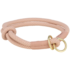 Zgarda Semistrangulanta Pentru Caini SOFT, Cordelina Roz, Marime S-M 40cm |Diametru 10mm